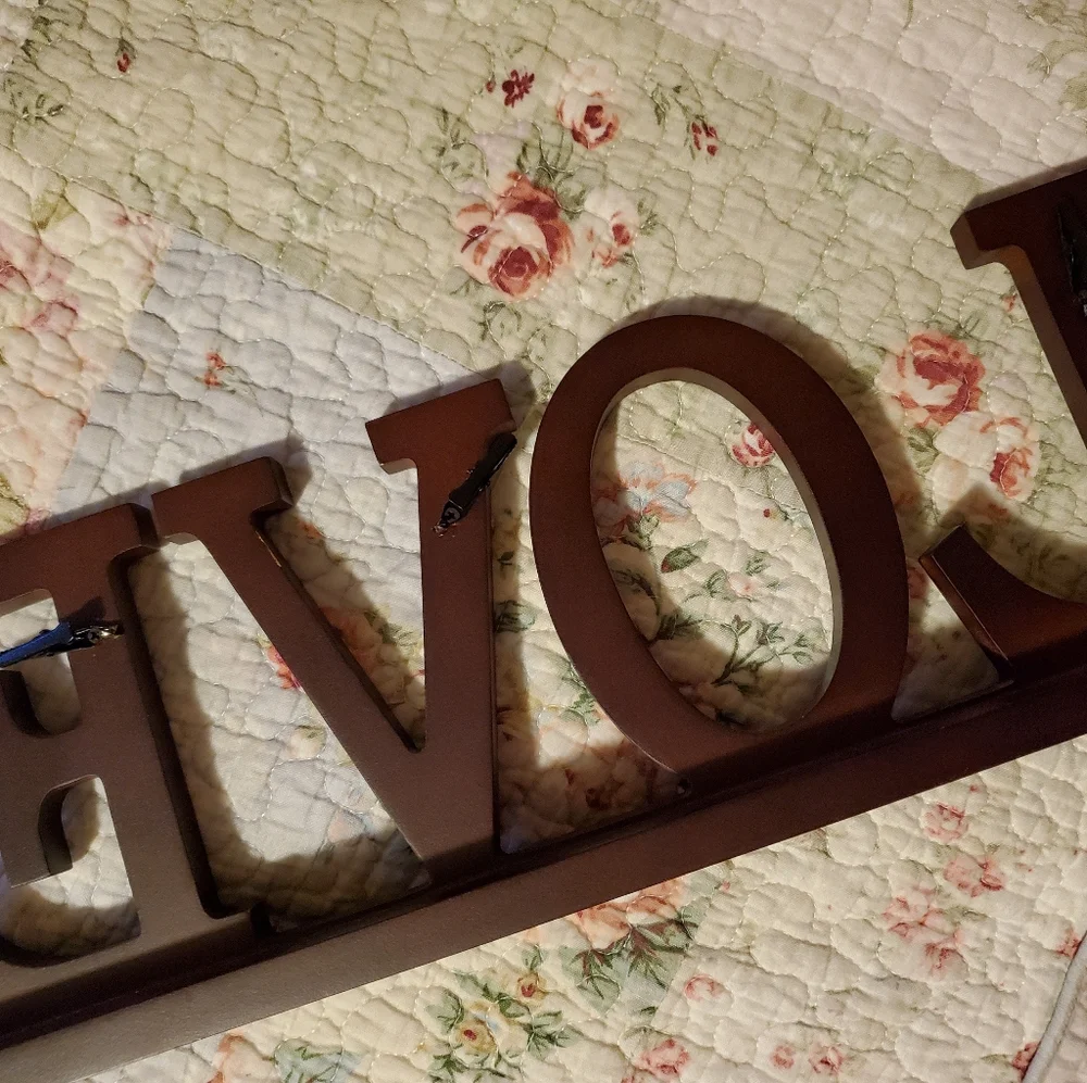 LOVE Wooden Photo / Card Holder Home Decor